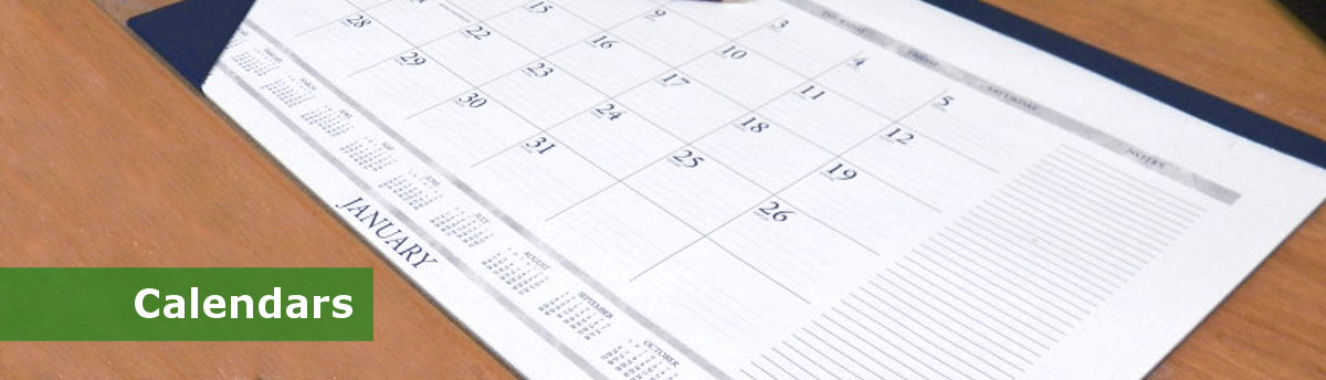 Calendar on desk