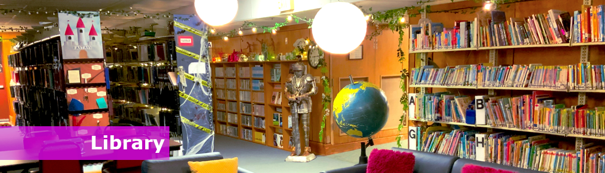 Banner of OSB library showing books and couches